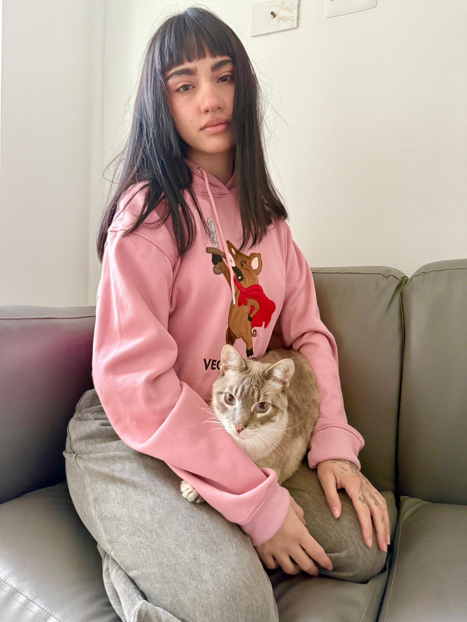 Hoodie cerdo Vegan Activist - Image 2