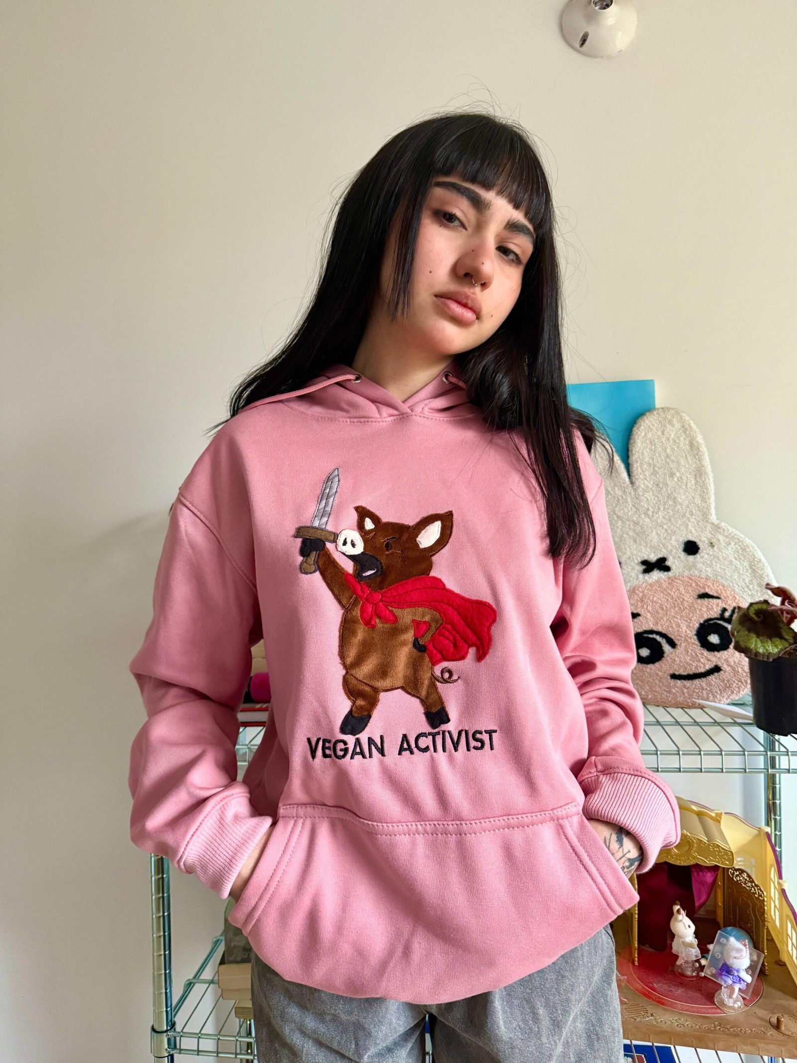 Hoodie cerdo Vegan Activist